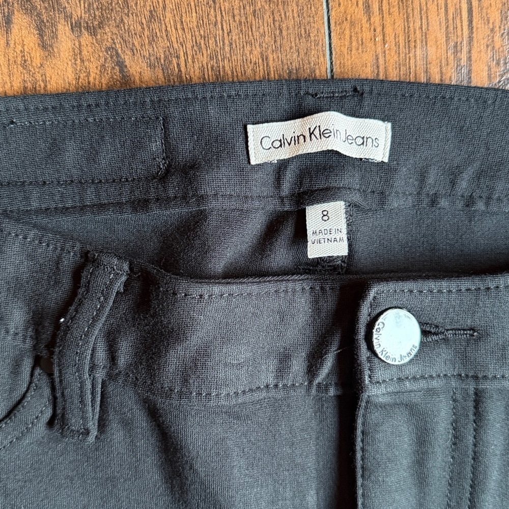 NWOT Calvin Klein Jeggings Black Sz 8 (M16) - Picture 3 of 8